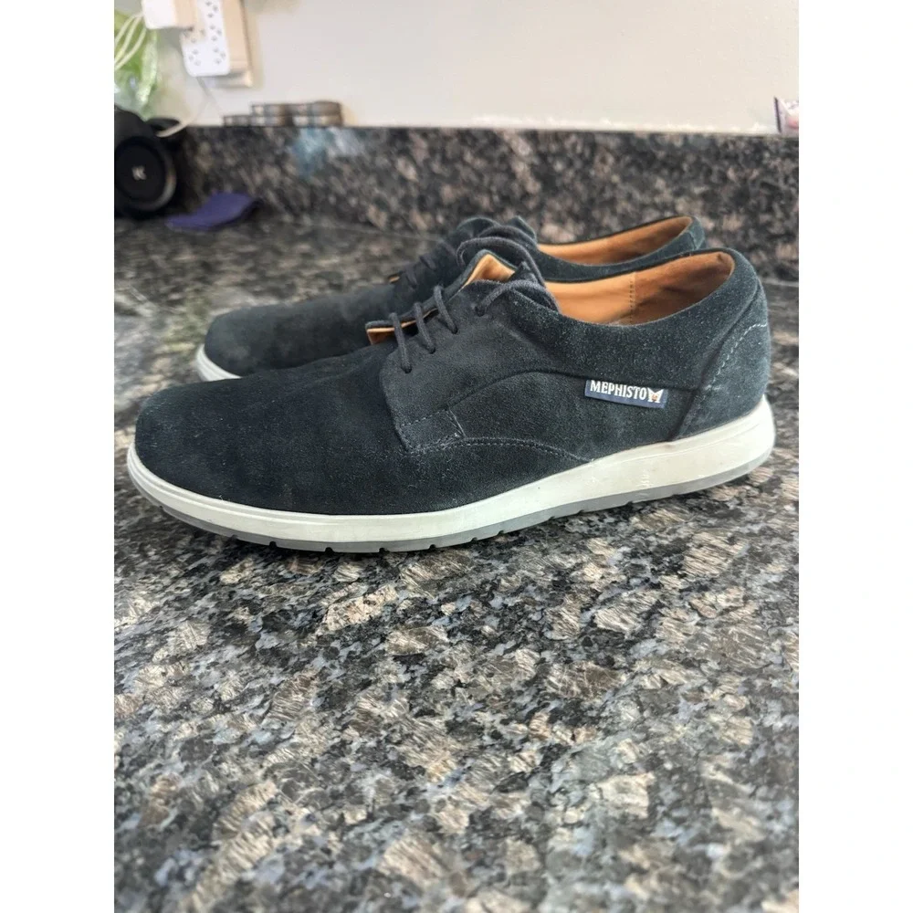 VALERIO MMMS70 MEN Dress, Casual Shoes. NAVY SUEDE BY MEPHISTO Sz 7.5 Uk 7